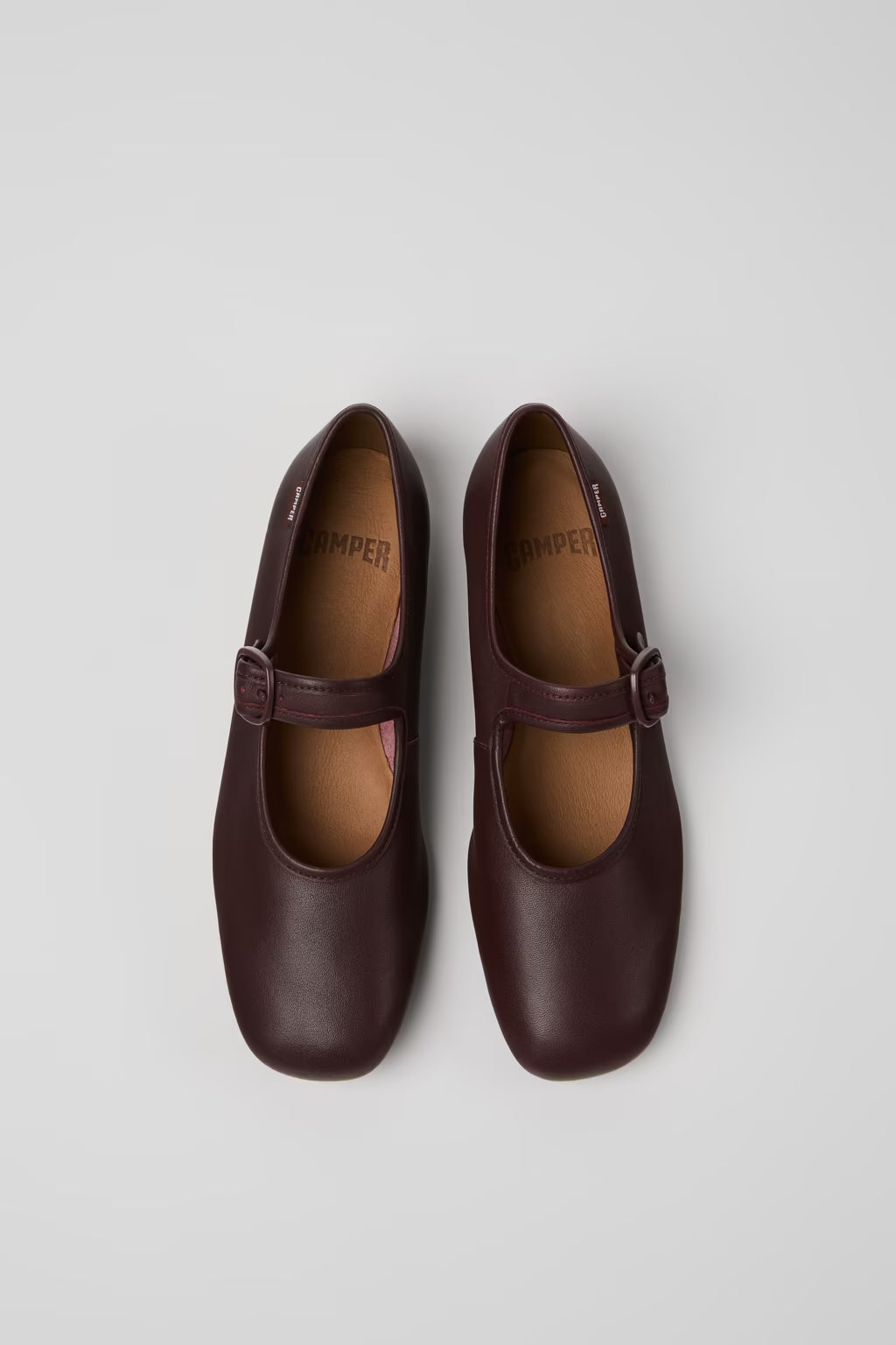 Camper Women's Casi Myra Burgundy Leather Shoes