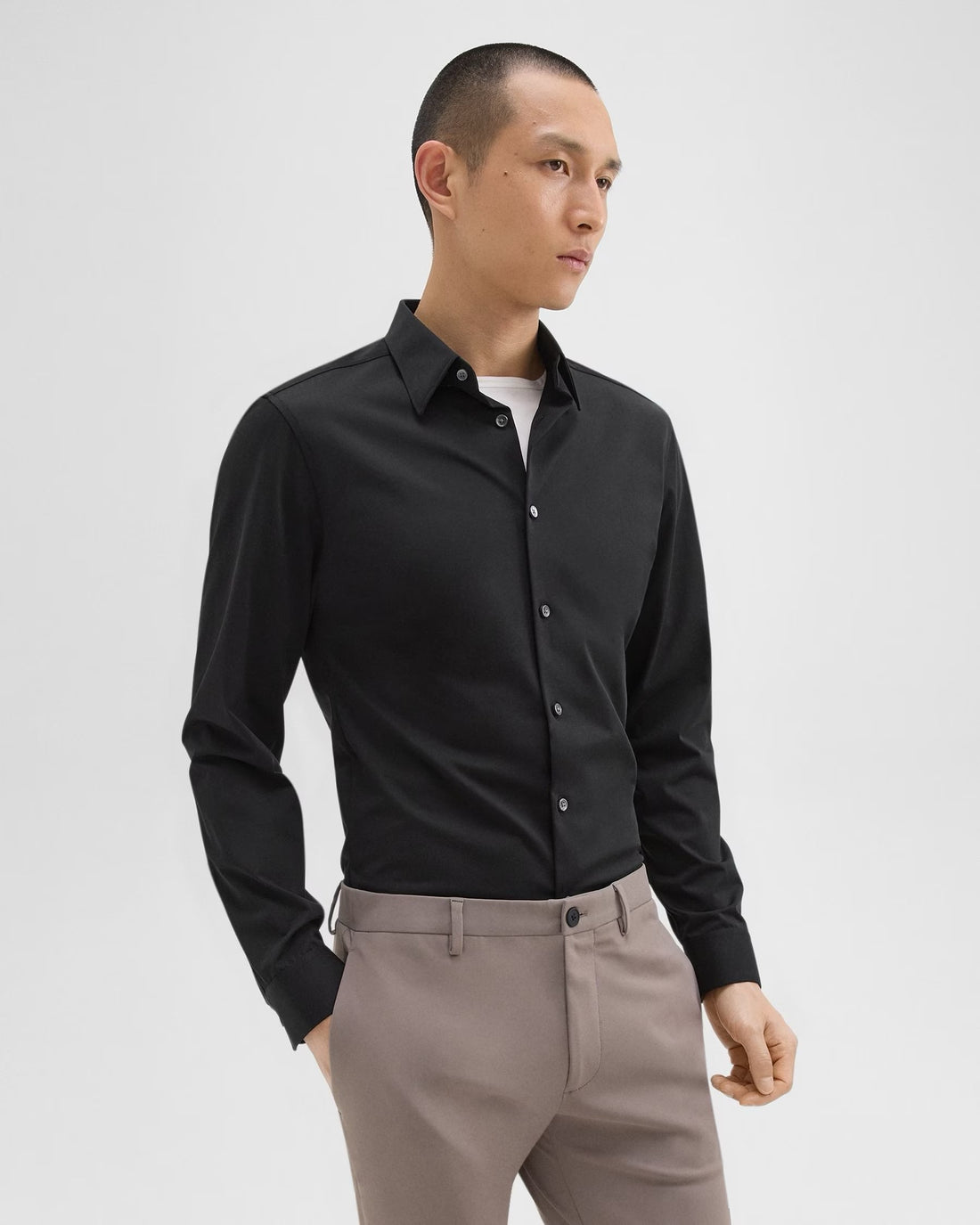 Theory Sylvain Shirt in Structure Knit