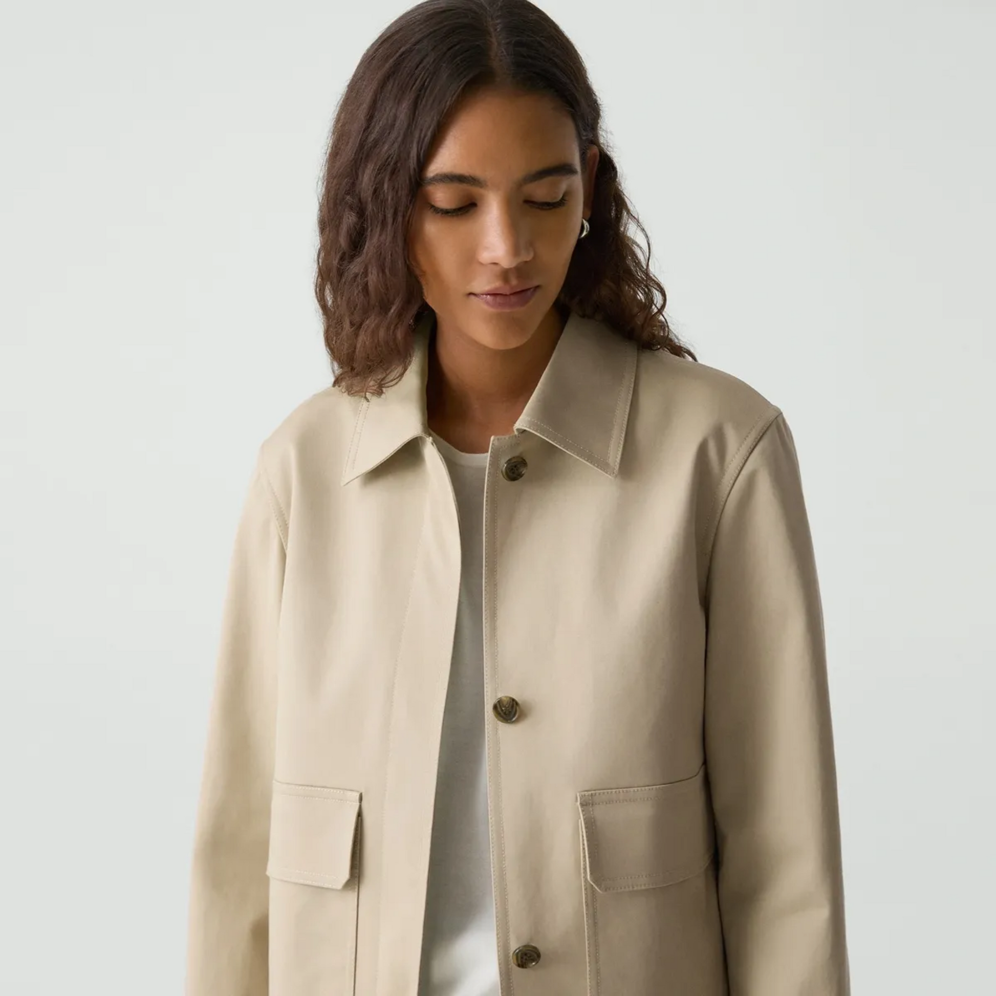 Theory Boxy Jacket in Cotton Gabardine