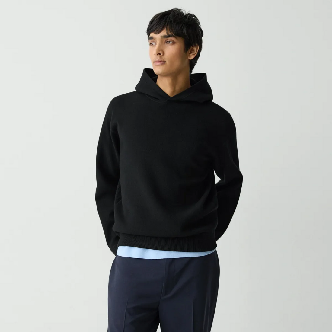 Theory Relaxed Hoodie in Fine Bilen
