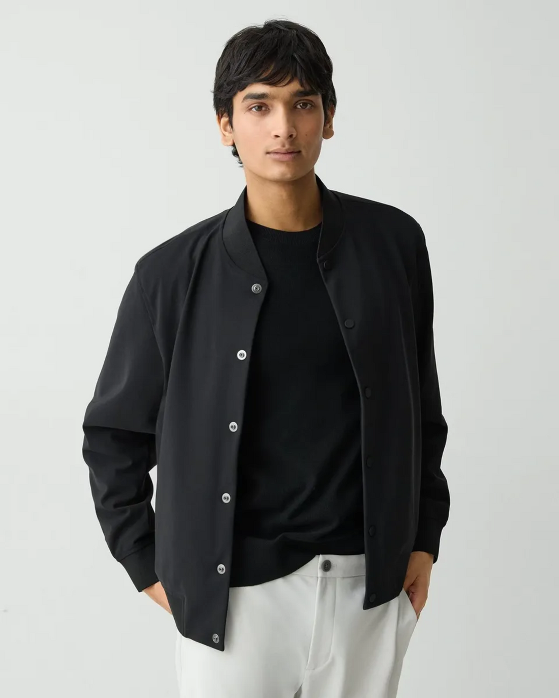 Theory Murphy Bomber Jacket in Precision Ponte