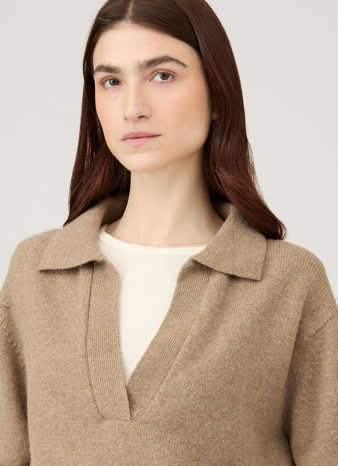 Sunspel Women’s Lambswool Polo Neck Jumper