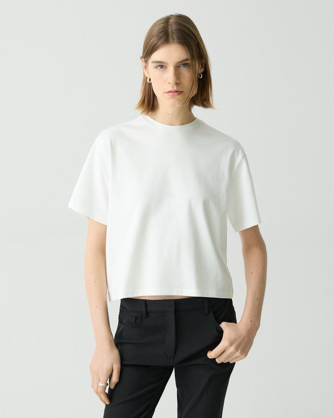 Theory Women’s Boxy Tee in Cotton Jersey