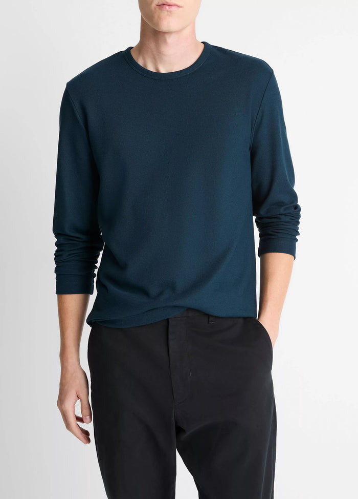 Vince Men's Pima Cotton Piqué Long-Sleeve T-Shirt