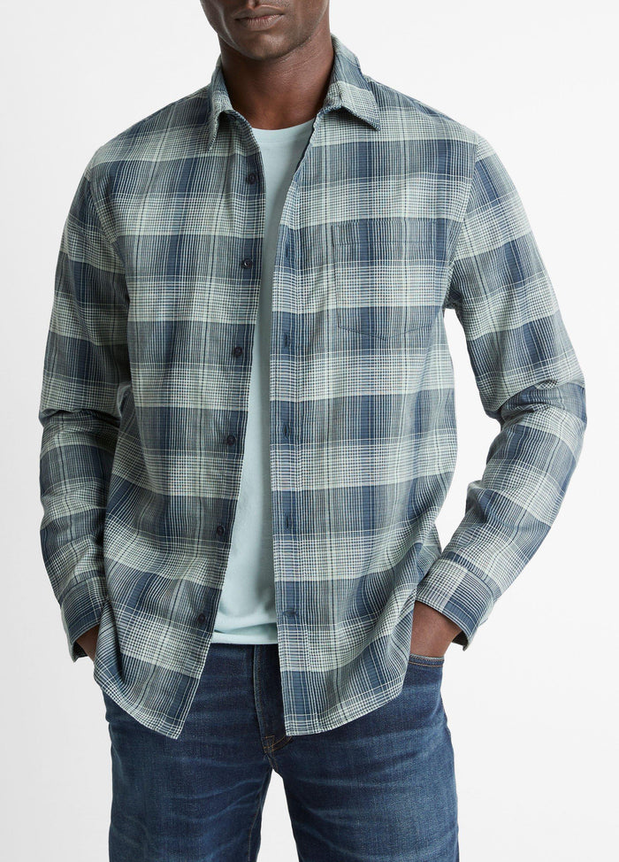Vince Men's Big Sky Plaid Cotton Button-Front Shirt
