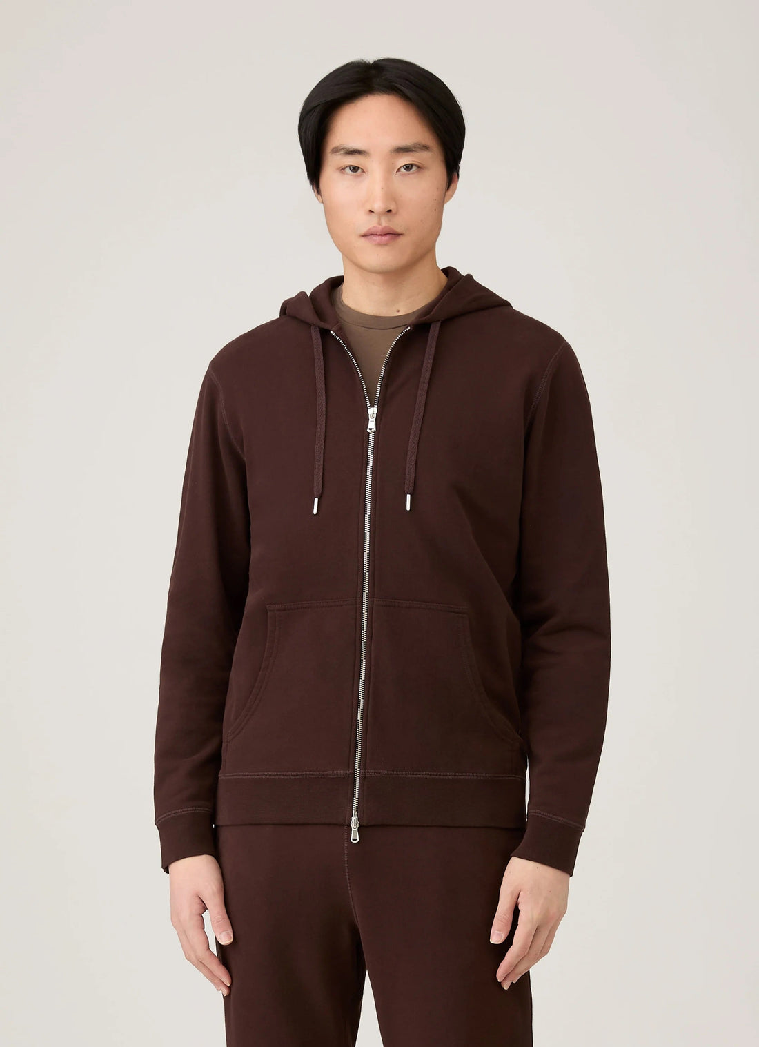Truffle Loopback Zip Hoodie