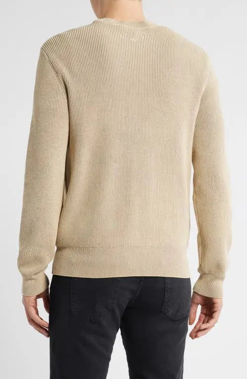 Rag & Bone Men’s Dexter Acid-Wash Cotton-Blend Crewneck Sweater