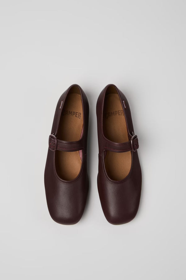 Camper Women’s Casi Myra Burgundy Leather Shoes