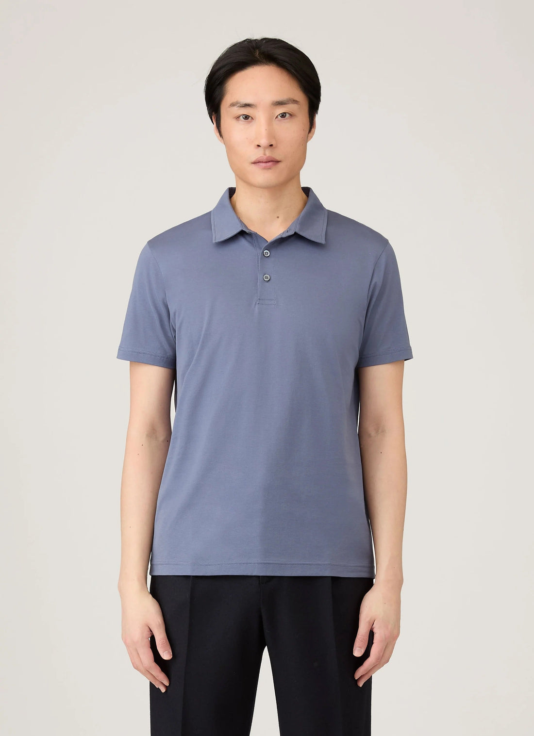 Selvedge Blue Classic Jersey Polo Shirt
