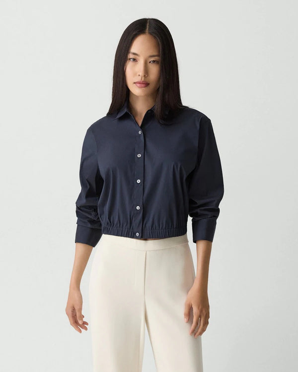 Theory Women's Cropped Shirt in Good Cotton