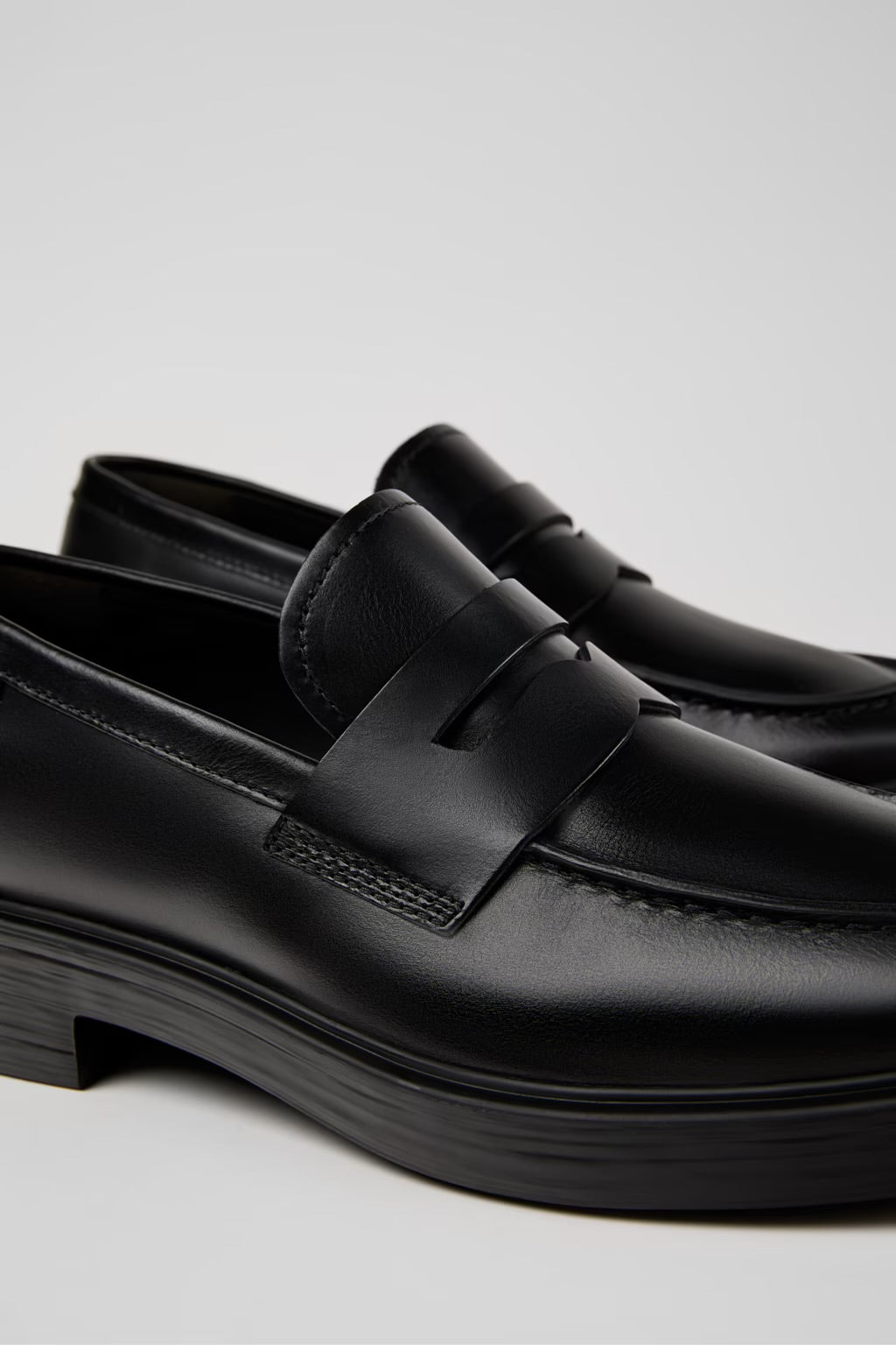 Camper Men's Dean Black Leather Moccasin/Nautical Shoes