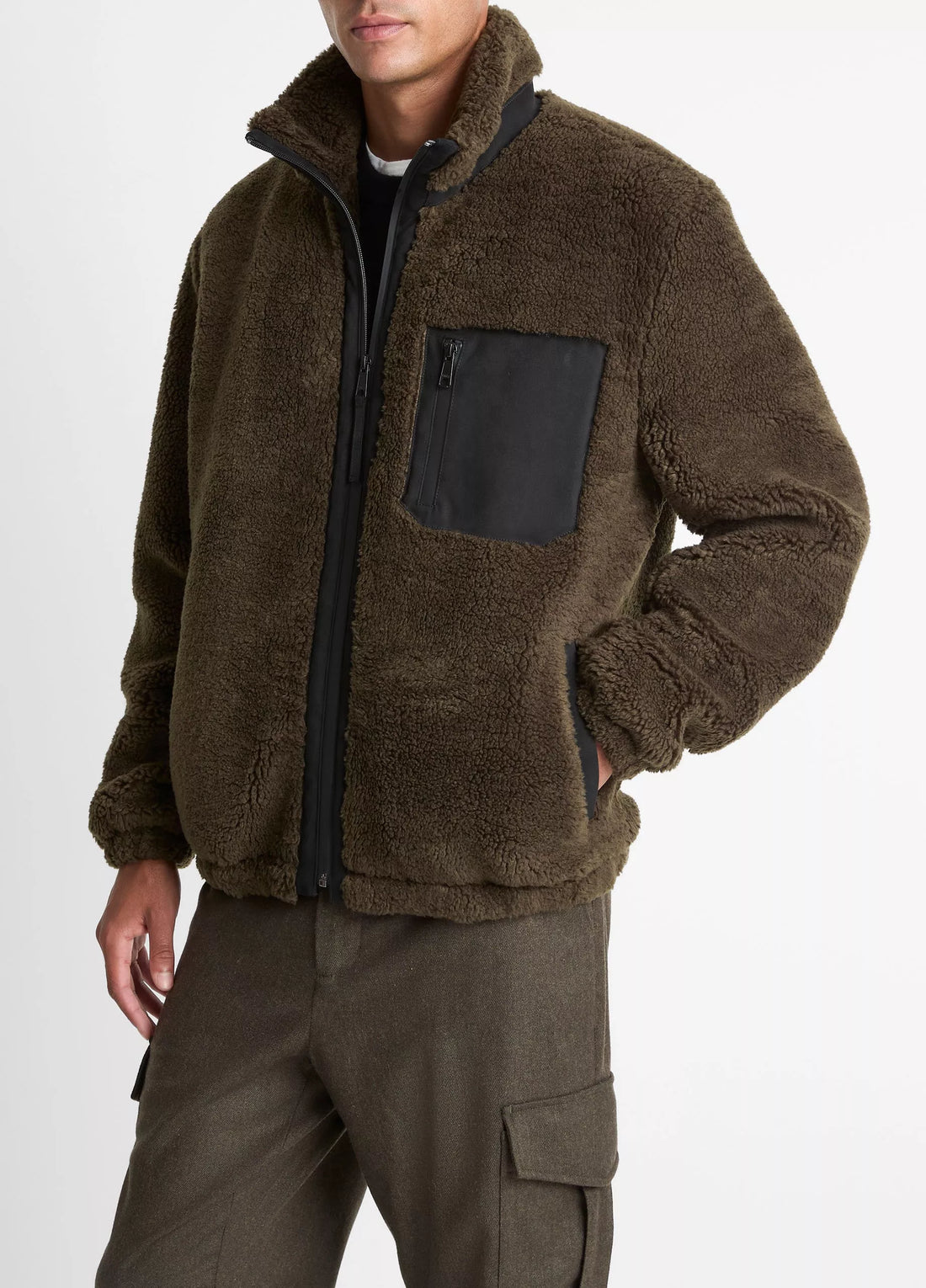 Vince Men’s Sherpa Zip Jacket