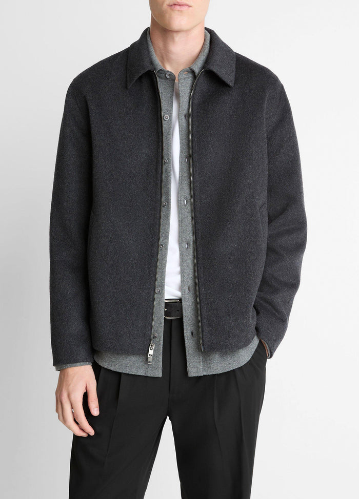 Vince Men’s Splittable Wool-Blend Zip-Front Jacket