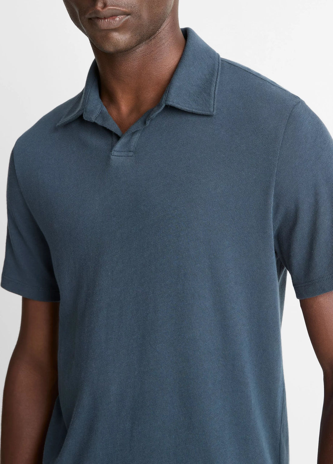 Vince Men’s Cotton Johnny-Collar Polo Shirt