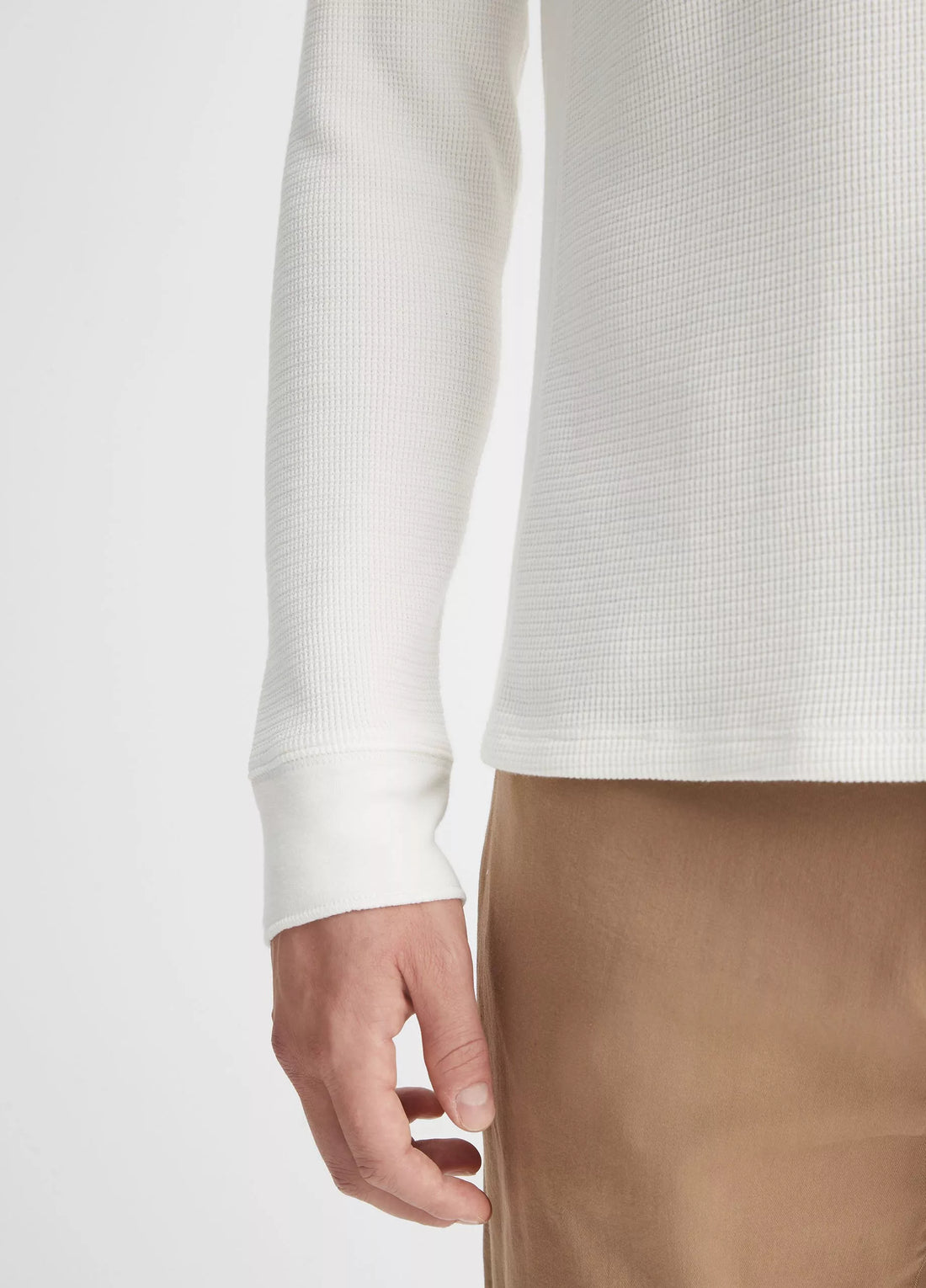 Vince Men’s Pima Cotton-Blend Thermal Long-Sleeve Pullover