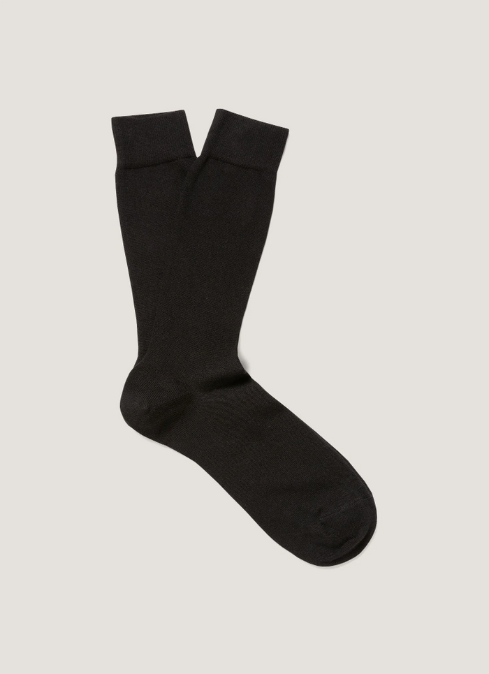 Sunspel Men’s Cotton Socks - Black