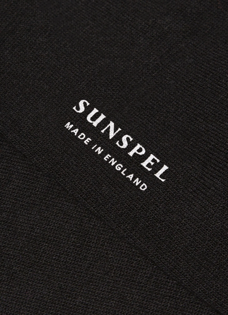 Sunspel Men’s Cotton Socks - Black