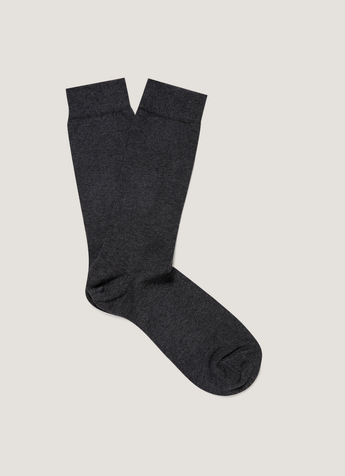 Sunspel Men’s Cotton Socks - Charcoal Melange