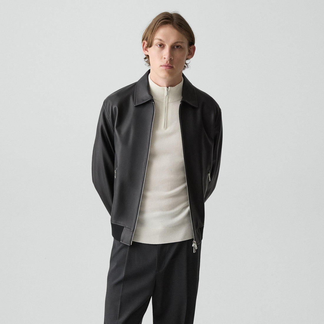 Theory Men’s Wyatt Zip Jacket in Leather