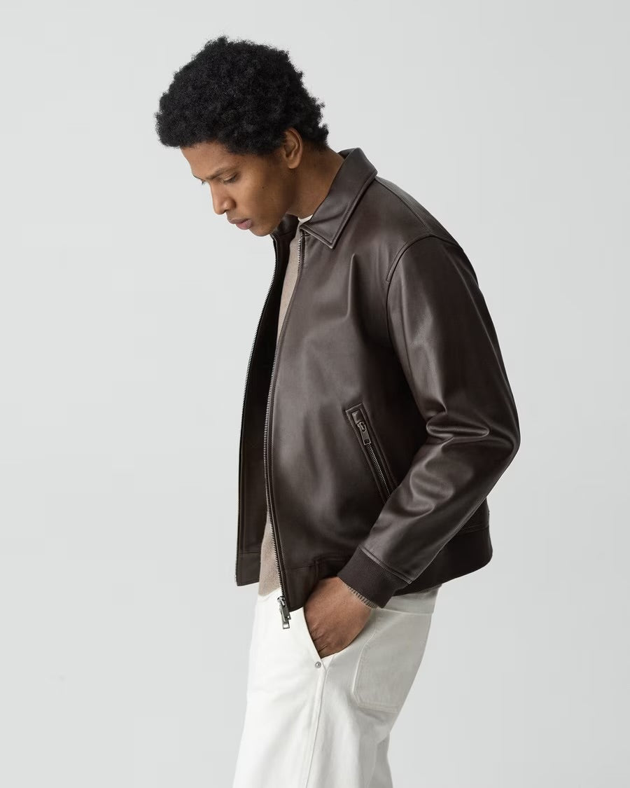 Theory Men’s Wyatt Zip Jacket in Leather