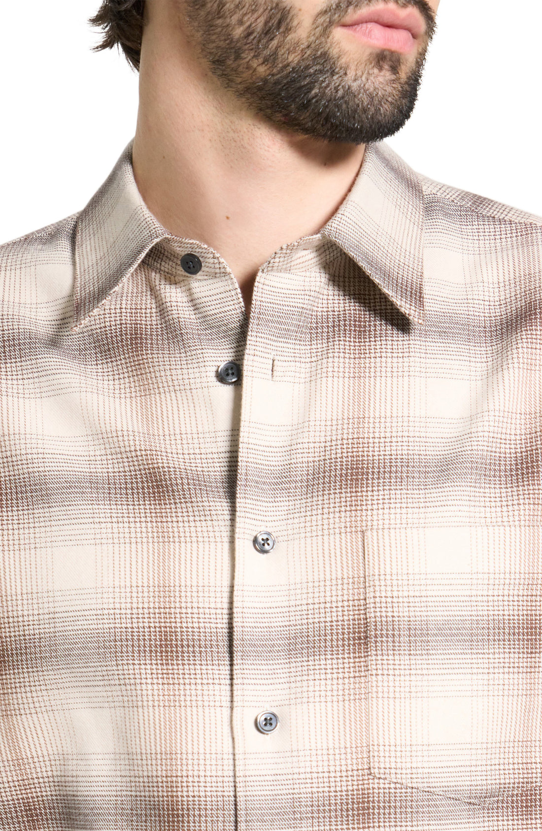 Theory Men’s Weekend Shirt in Faded Check