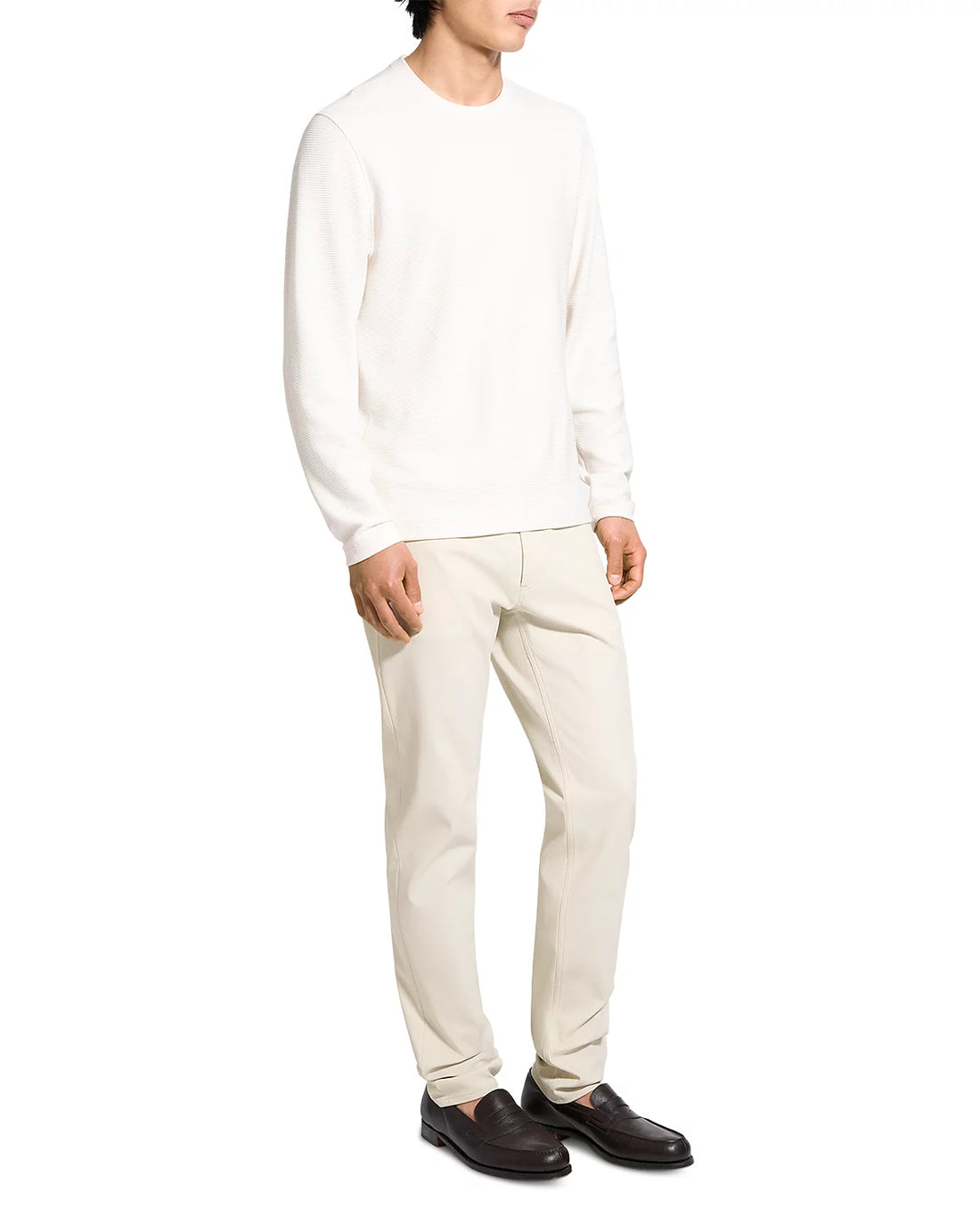 Theory Men’s Delroy in Studio T Textured Long Sleeve Tee
