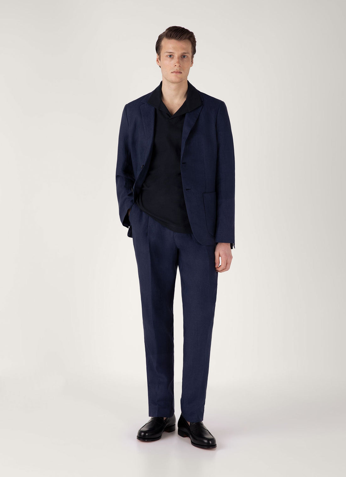 Sunspel Men’s Textured Jersey Polo Shirt