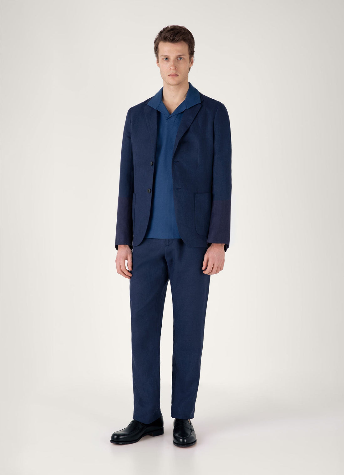 Sunspel Men’s Textured Jersey Polo Shirt