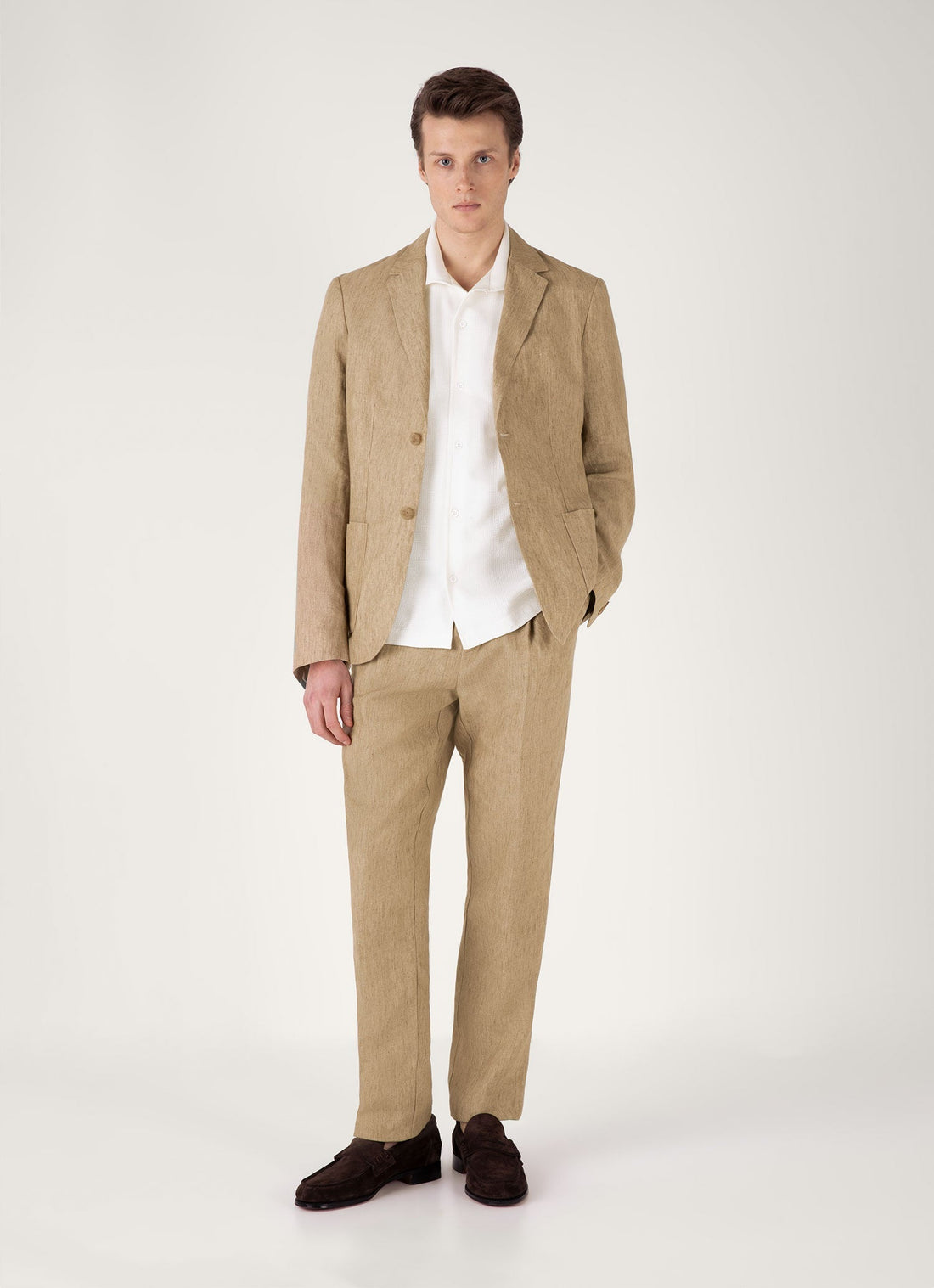 Sunspel Men’s Short Sleeve Textured Jersey Shirt