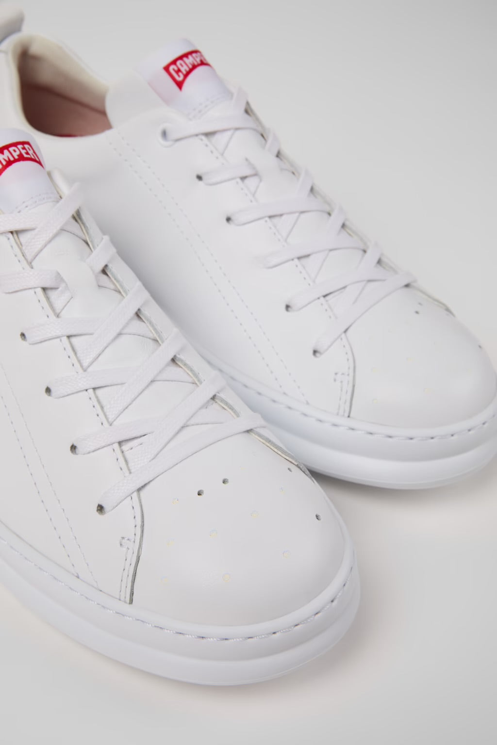 Camper Men’s Runner White Calfskin Leather Sneakers