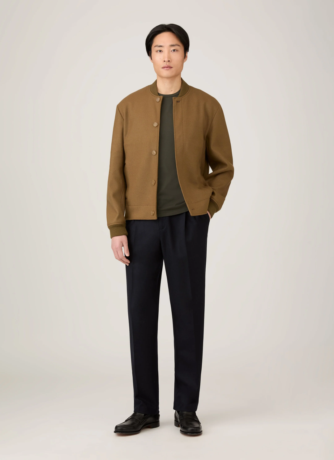 Sunspel Men’s Riviera Midweight T‑Shirt - Dark Green