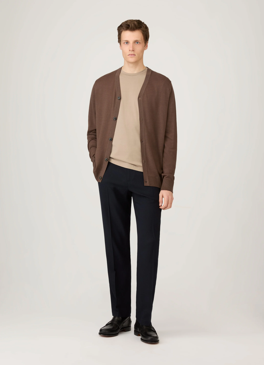 Sunspel Men’s Riviera Midweight T‑Shirt - Mink