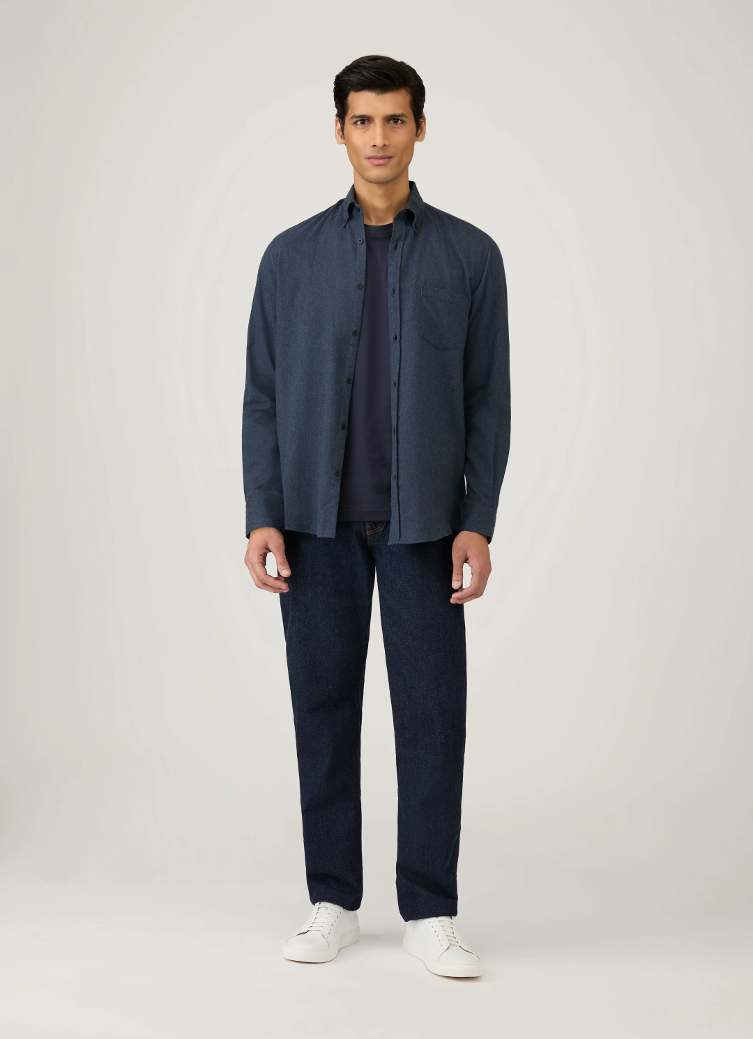 Sunspel Men’s Riviera Midweight T‑Shirt - Navy