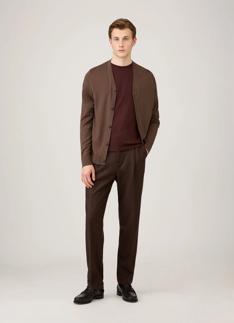 Sunspel Men’s Riviera Midweight T‑Shirt - Bakelite