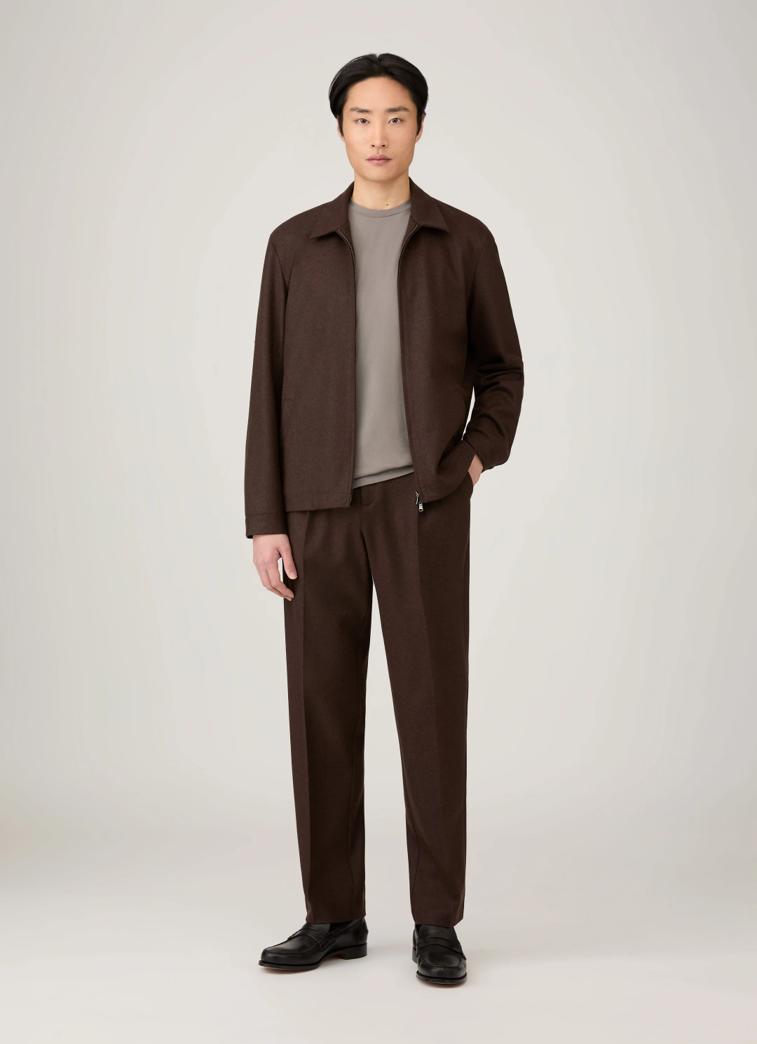 Sunspel Men’s Riviera Midweight T‑Shirt - Iron Grey