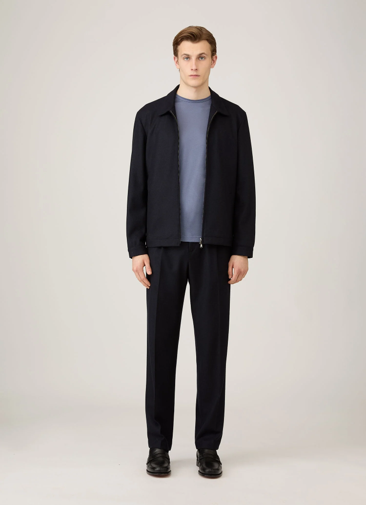 Sunspel Men’s Classic Short Sleeve T‑Shirt - Selvedge Blue