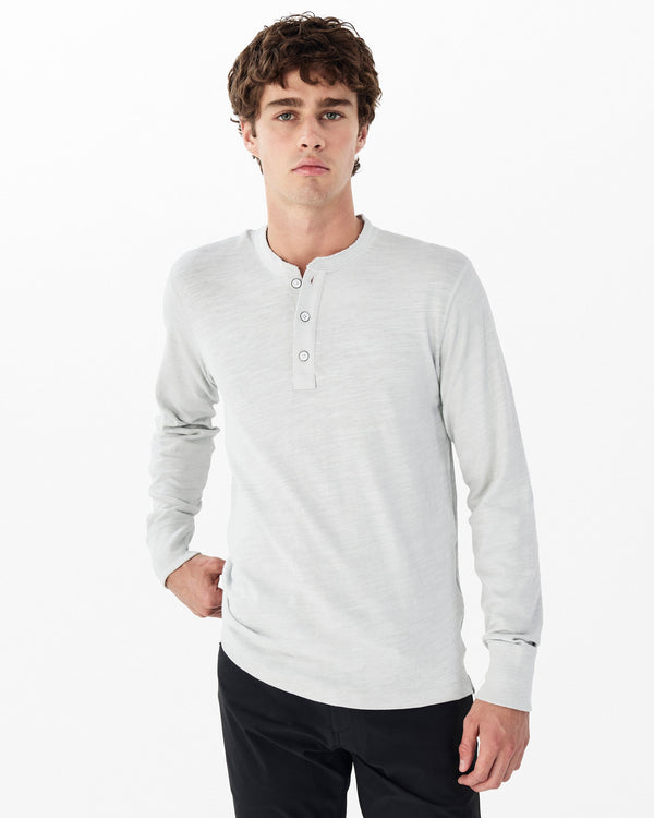 Rag & Bone Men's Classic Flame Henley - Grey Ice