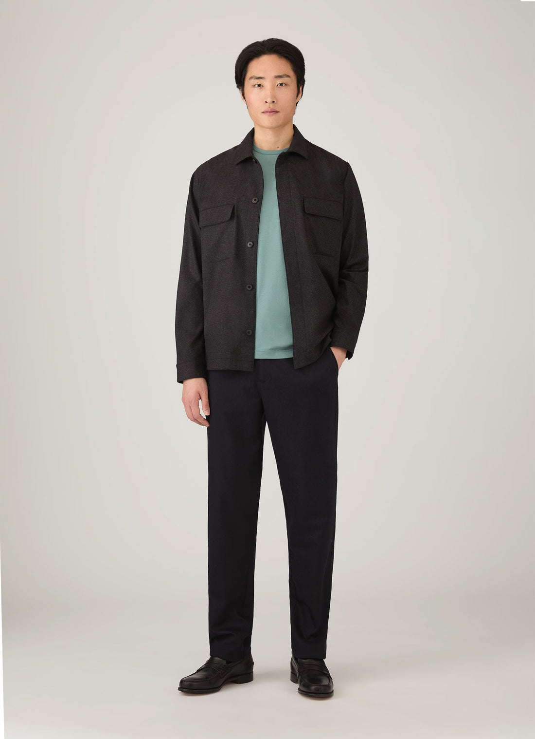 Sunspel Men’s Classic Short Sleeve T-Shirt - Steel Green