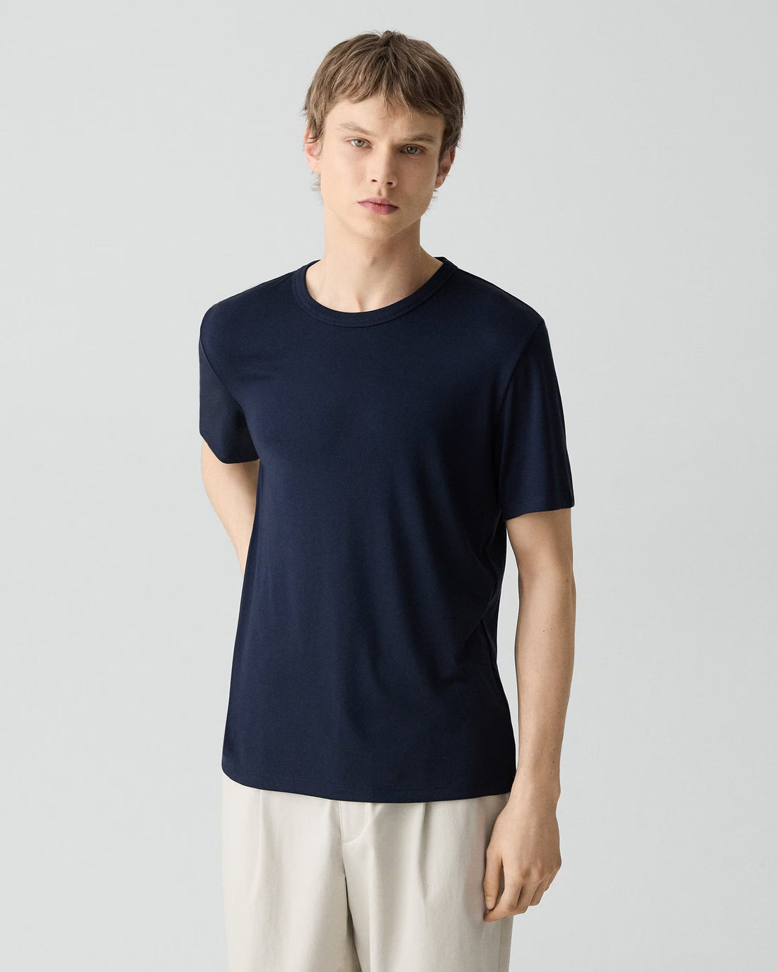 Theory Men’s Essential Tee in Anemone Modal Jersey -Baltic