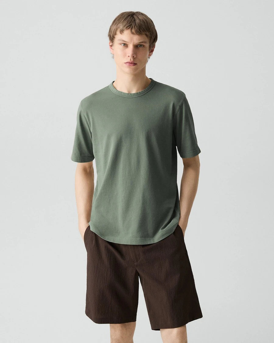Theory Men’s Crewneck Tee in Tinted Tee - Tinted Ivy