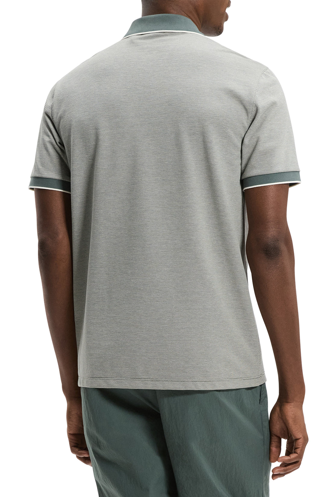 Theory Men’s Birdseye Pique Polo Shirt - Pine Grove Multi