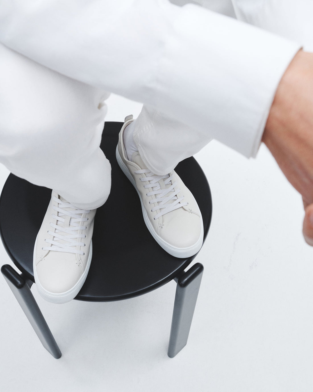 Rag & Bone Men's Perry Leather Sneaker - Off White