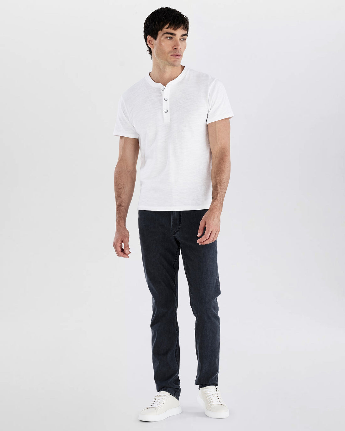 Rag & Bone Men's Classic Short-Sleeve Henley - White