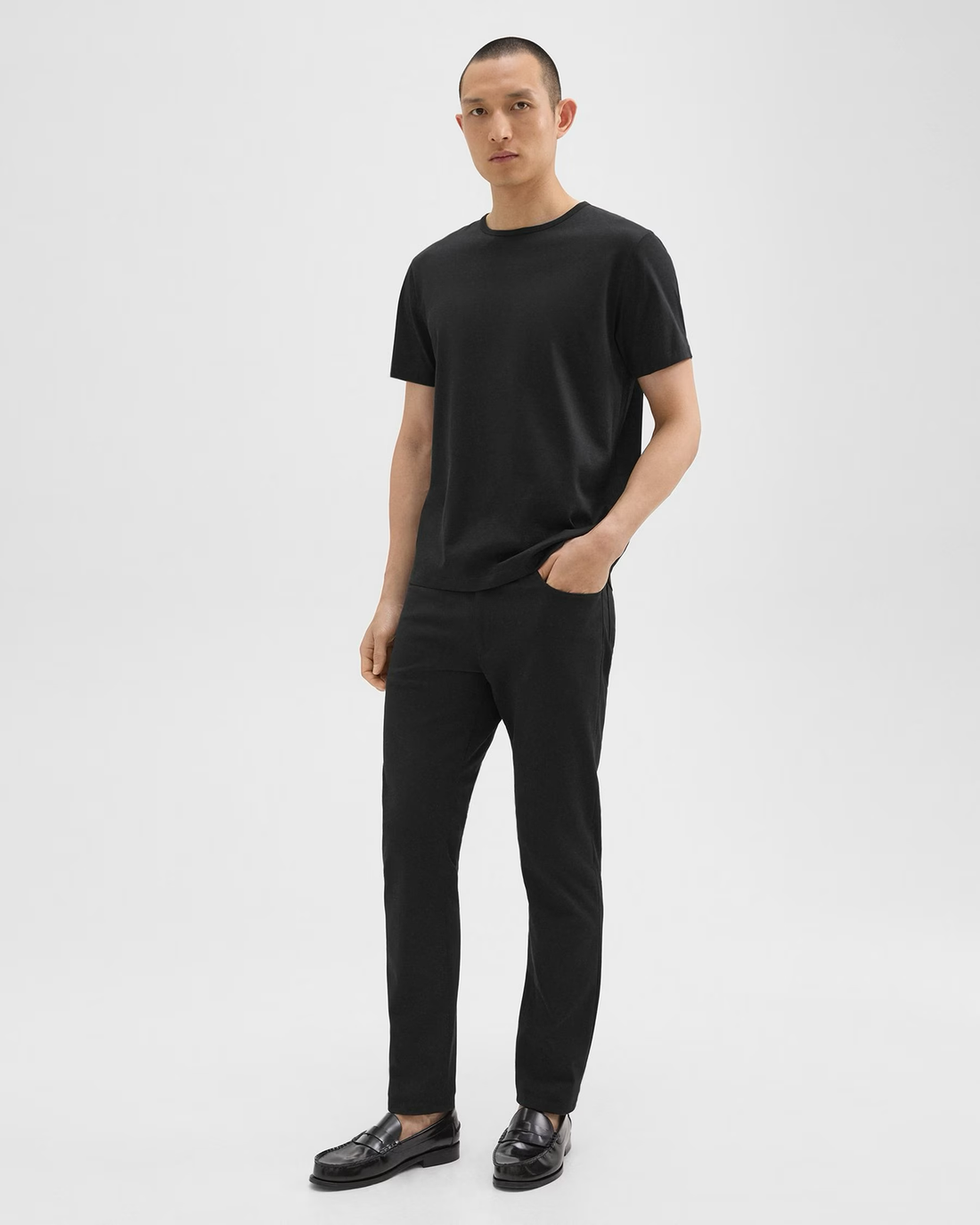 Theory Men's Raffi 5-Pocket Pant in Neoteric Twill - Black