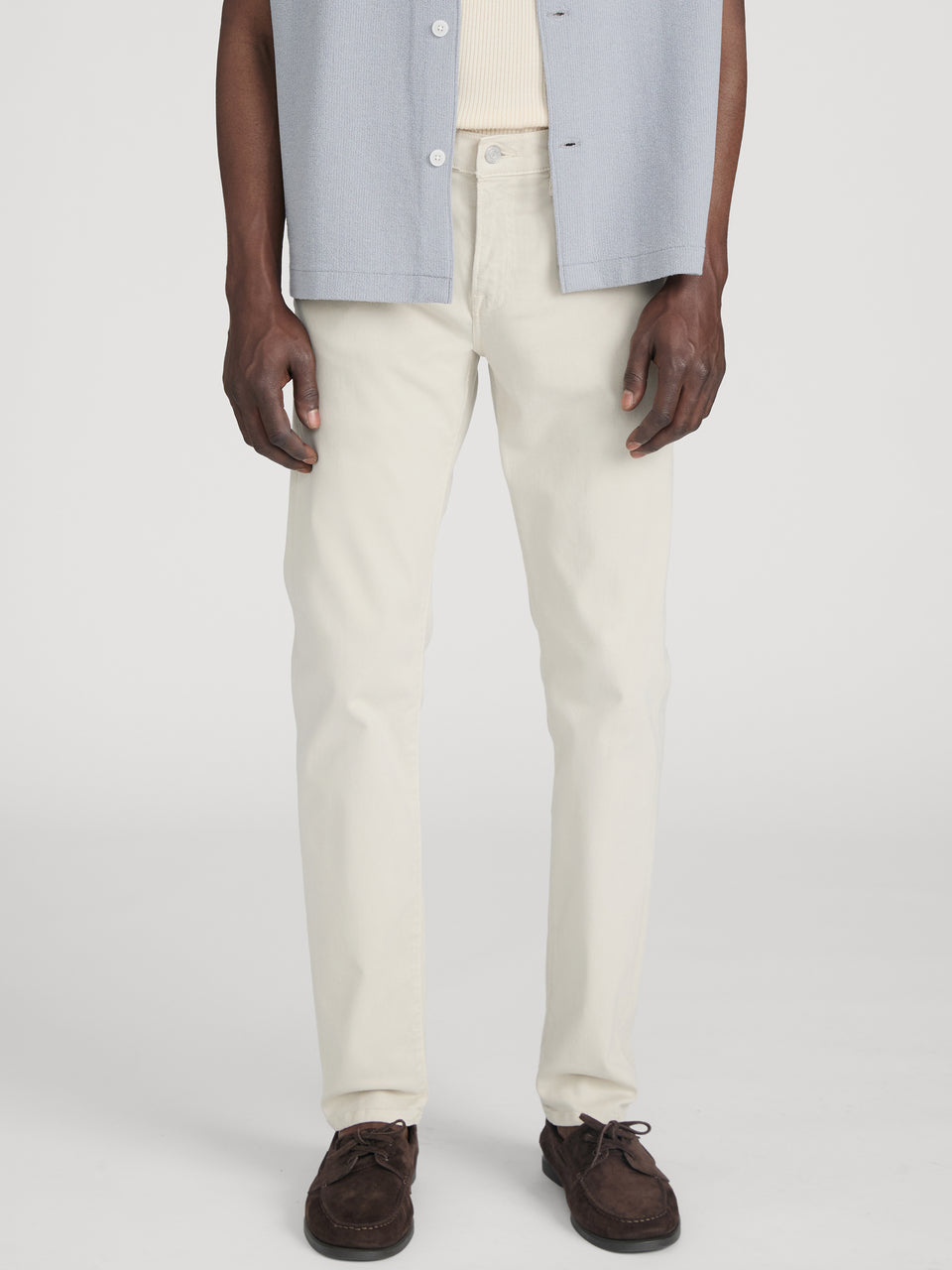 FRAME Men’s L'Homme Slim Brushed Twill Pants - Milk Beige