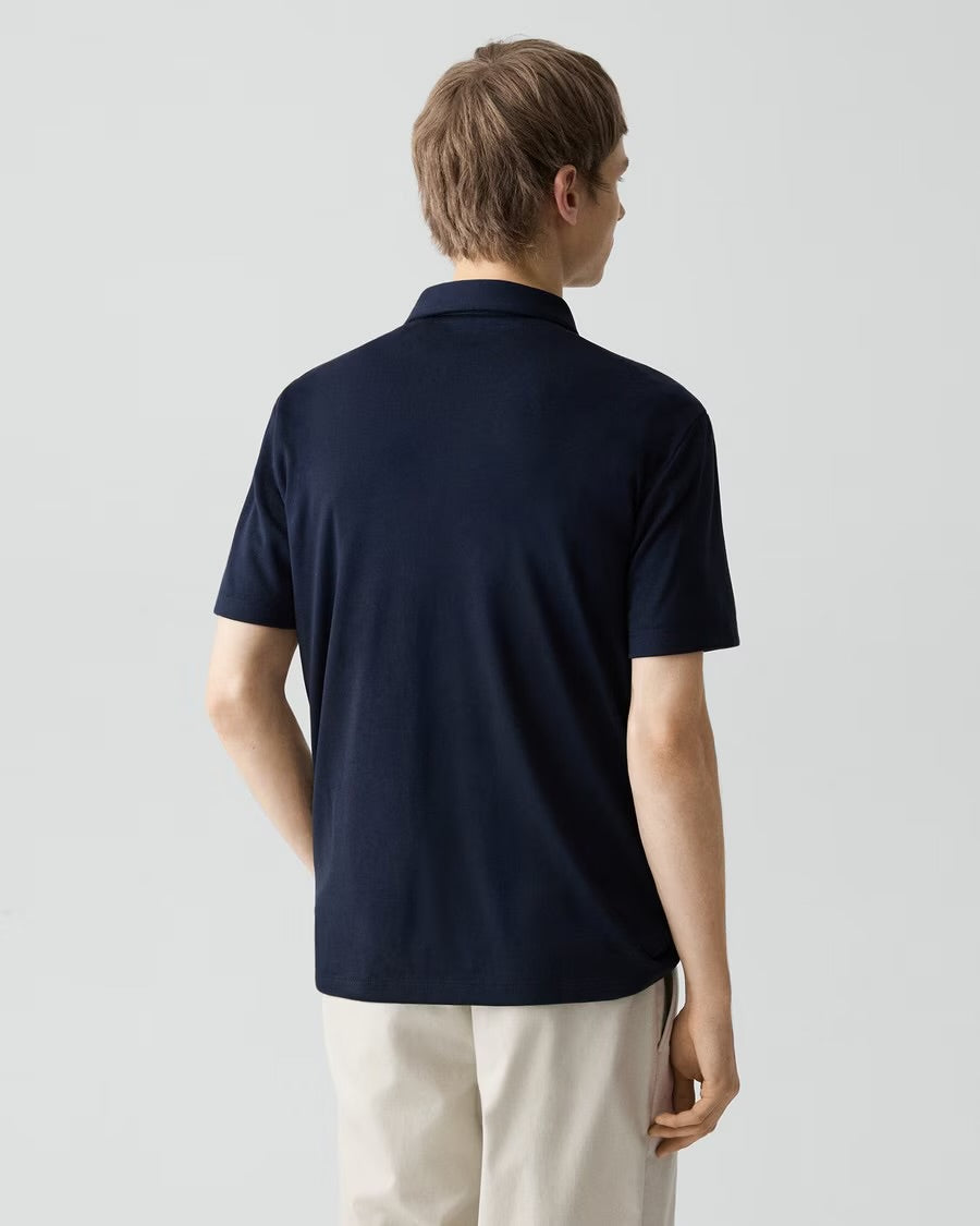 Theory Men’s Bron Polo Shirt in Anemone Modal Jersey - Baltic